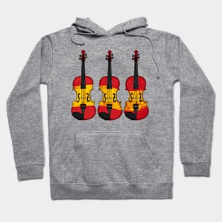 Violin Spanish Flag Violinist String Musician Spain Hoodie